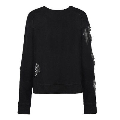 Women's Blackbird Ripped Sweatshirt Top Pullover - n:philanthropy