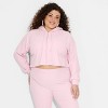 Women's Cropped Zip-Up Ribbed Hoodie Sweatshirt - Wild Fable™ - 2 of 3