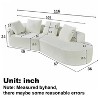 VAISP-Modern 2-Piece Curved Green Sectional Sofa with Chaise Lounge, High-Density Sponge, Pearl Upholstery, Right-Facing for Living Room - 3 of 4