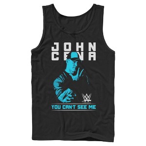 Mens WWE John Cena You Can't See Me Blue Tank Top - 1 of 4