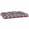 vidaXL Pallet Cushion Red Check Pattern 47.2 in.x31.5 in.x4.7 in. Fabric - 4 of 4