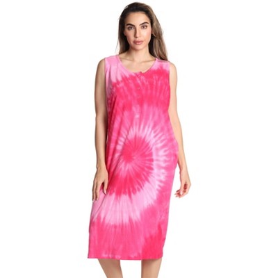 Just Love Womens Nightgown - Sleeveless Henley Oversized Sleepwear Gown
