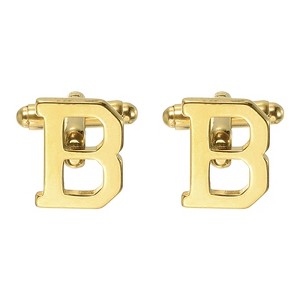 Unique Bargains Men Weddings Gift Classic Alphabet Cuff Links with Box 2 Pcs - 1 of 3