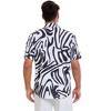 Lars Amadeus Men's Animal Print Short Sleeves Button Down Casual Summer Printed Shirts - 4 of 4