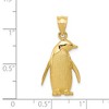 Black Bow Jewelry 14k Yellow Gold Textured Penguin Pendant - 4 of 4