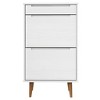 CLIHOME Shoe Cabinet With 2 Flip Drawers, Wooden Shoe Organizer with Adjustable Shelf, Narrow Shoe Rack - 4 of 4