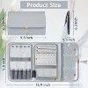 Jewelry Travel Organizer , Portable Leather Jewelry Storage Roll Bag Envelope Clutch - 3 of 4
