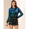 INSPIRE CHIC Women's Sequin Long Sleeve Glitter Shiny Party Bomber Jacket - 2 of 4