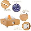 50,000 BTU Outdoor Propane Gas Fire Pit Table with Wind Guard, Removable Lid, Glass Rocks, Rain Cover for Patio - 3 of 4