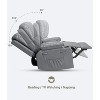 Manual Recliner Chair, PU Leather Reclining Sofa Chair, Modern Comfy Armchair for Bedroom or Living Room, Leather Recliner Chair for Adults - 4 of 4