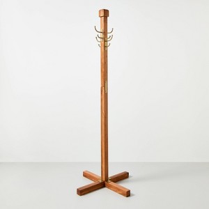 Wood and Metal Coat Rack Brass Finish - Hearth & Hand™ with Magnolia - 1 of 3