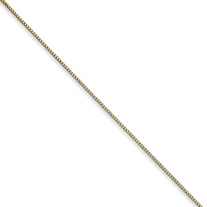 Black Bow Jewelry 0.5mm, 14k Yellow Gold, Box Chain Necklace - 1 of 4