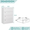 Mlezan Drawer Lateral File Cabinet: Lockable Metal Storage for Letter/Legal/F4/A4 Files.Large Deep Drawers,Ideal for Home or Office Use. - 3 of 4
