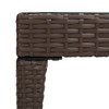 vidaXL Side Table, Brown, 19.7"x19.7"x15", Poly Rattan and Tempered Glass - 4 of 4