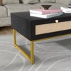 Coffee Table with Storage, Mid Century Modern Rectangle Center Table with 2 Drawers & Metal Frame, Accent Table for Living Room, Apartment - 4 of 4