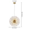 Rennnsan Norvyn 20"W 9-Light Sputnik Dandelion Crystal Modern Glam Dimmable Chandelier - 3 of 4