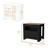 NicBex Mobile Kitchen Island Cart Morden Kitchen Carts with Storage, 1 Open Shelf and 2 Cabinets for Kitchen - 2 of 4