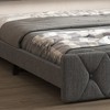 WhizMax Bed Frame with Type-C & USB Ports, Wooden Slats Support, Linen Fabric Wrap, No Box Spring Needed, Easy Assembly - 4 of 4