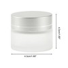Unique Bargains Elegant Frosted Cream Glass Bottle for Bathroom 1 Pc - 4 of 4