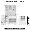Kitchen Pantry Storage Cabinet, Modern Tall Buffet with Microwave Stand & Hutch,Freestanding Coffee Bar Cabinet with 14 Shelves and Drawer - 3 of 4