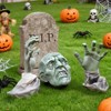 Fun Little Toys Zombie Groundbreaker Halloween Decorations Outdoor Crawling Skulls in Ground Climbing Skeleton Head Yard Lawn Garden Decor Party Props - 4 of 4