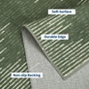 Indoor Modern Soft Washable Area Rugs with Stripped Lines Print for Bedroom Living Room - 4 of 4