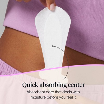 Cora Organic Top Sheet Thong Regular Ultra Thin Panty Liners - Unscented - 40ct