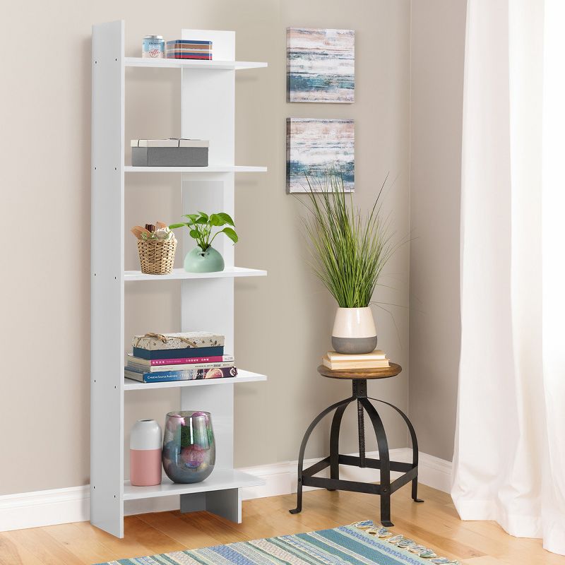 Tangkula 5-Tier Modern Bookcase Standing Storage Shelf Room Divider Display Rack, 2 of 7