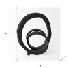 HomeRoots 8" Black Fabric Tabletop Sculpture - 3 of 4
