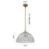 LLHZSY Retro French Crystal Chandelier Antique Bronze Dome Island Pendant Ceiling Fixture, 1-Light W15" or 6-Light W23 3/5" - 3 of 4