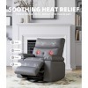 Electric Rocking Recliner Chair with Vibration and Heating, Swivel Massage Chair - 3 of 4