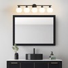 POWLIG Modern Transitional Vanity Light - Dimmable Bathroom Lighting with Milky White Glass Shades - 4 of 4