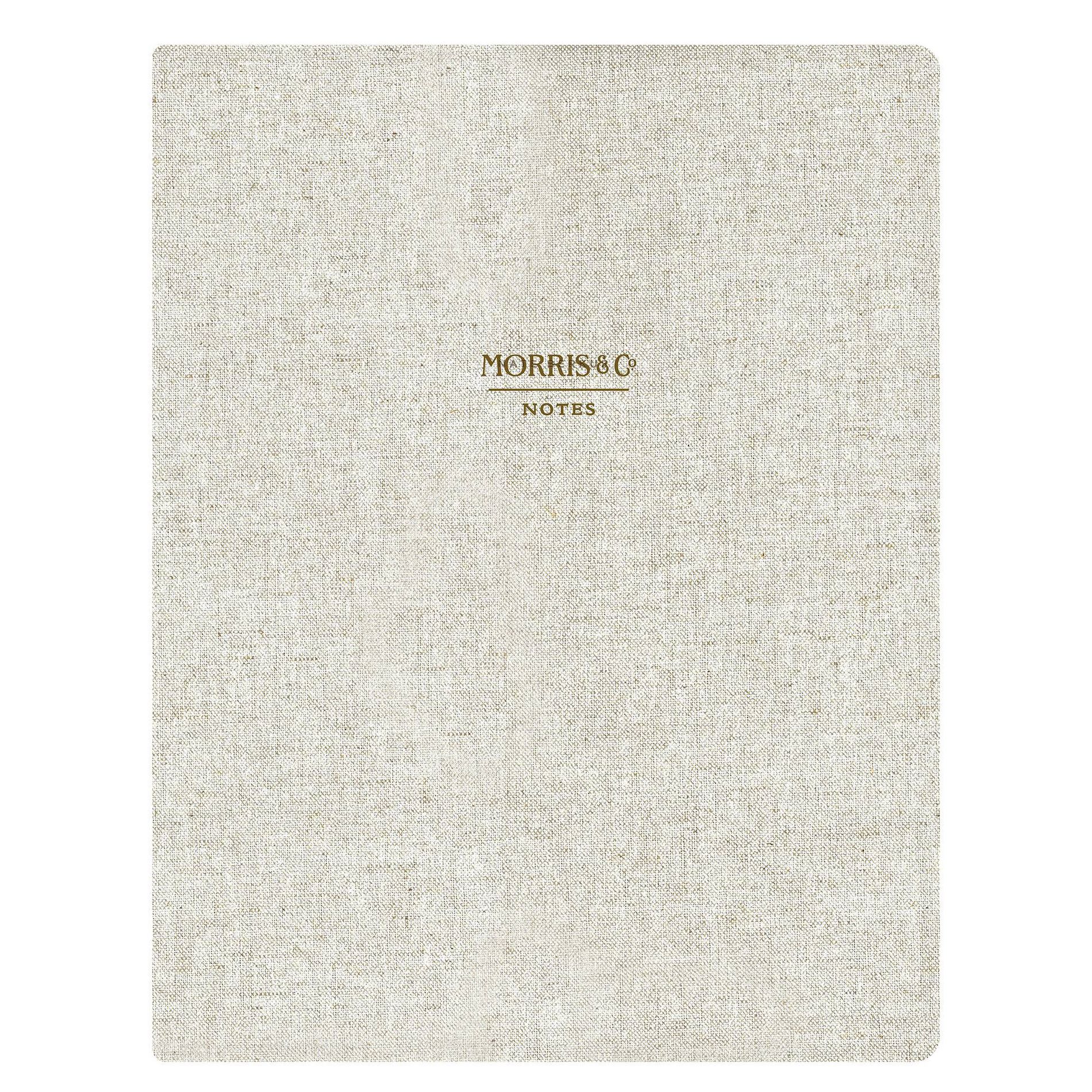 Morris & Co. 12.25"x9.4" by Blue Sky  Padfolio Natural Linen