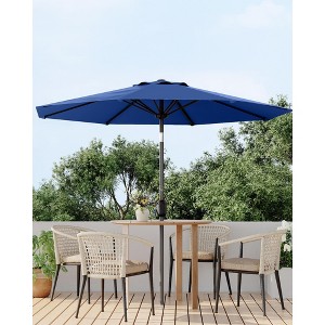 10ft Patio Umbrella, Table Umbrella Outdoor Patio with Crank Lift & Push Button Tilt, 8 Sturdy Ribs for Yard, Deck, Pool - 1 of 4