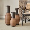 FURNIinspire Decorative Vases Set of 3 Living Room Floor Vase Ringed Texture Rattan Flower Vase Dining Room Home Decor, Brown, 6.3"*6.3"*27.56" - 2 of 4