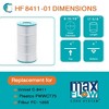 Hurricane Replacement Spa Filter Cartridge for Unicel C-8411, PWWCT75, Filbur FC-1255, Waterway Clearwater II Pro-Clean 75 Above Ground Filter, 3 Pack - 2 of 4