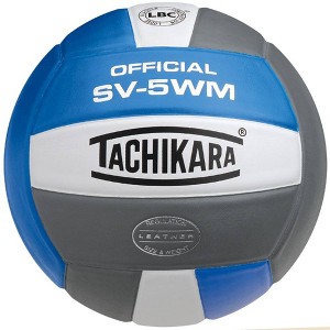 Tachikara WM.CBSL Indoor Full Grain Leather Volleyball - Blue/White/Silver - 1 of 1