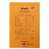 Rhodia Staplebound Notepad - Lined w/ margin 80 sheets - 8 1/4 x 12 1/2 - Orange cover - 3 of 4