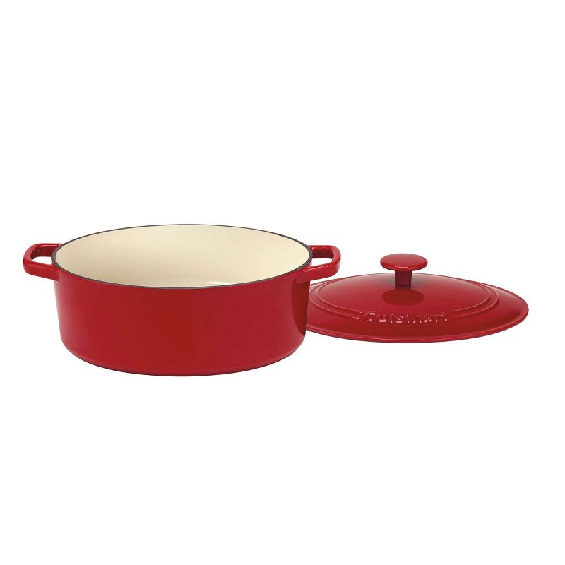 Cuisinart Chef&#39;s Classic 5.5qt Red Enameled Cast Iron Oval Casserole with Cover - CI755-30CR, 6 of 7
