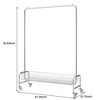 TOBILI Garment Rack with Basket on Wheels Rolling Clothes Rack for Hanging Clothes Heavy Duty Garment Rack,2 pcs in one carton - 3 of 4
