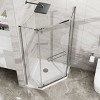 Frameless Shower Door 36 in.D x 36 in.W x 72 in.H Corner Shower Enclosure Pivot Shower Panel in Matte Black Finish - 4 of 4