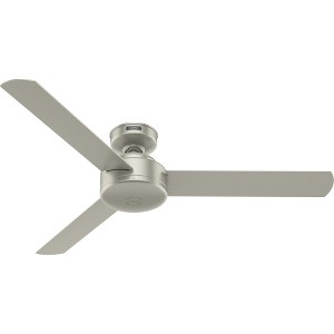 Hunter 52" Presto Ceiling Fan Matte Nickel - Modern Design with 3 Blades, High-Speed Cooling, Wall Control, Dry Rated - 1 of 4