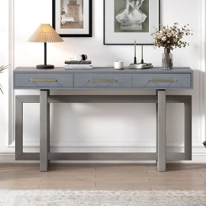 NicBex Modern Artsy Style Console Table with 3 Drawers,Elegant Entryway Table with Cross Legs,Foyer Tables for Entryway,Living Room - 1 of 4