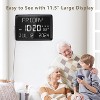 Aoibox Digital Clock with Large Display, Calendar, Day & Date, Indoor Temperature, Adjustable Brightness, Snooze, 12/24H, DST for Home, Office,Elderly - 3 of 4