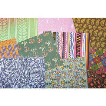 Roylco Around the World Assorted Design Textile Paper - 144 Sheets