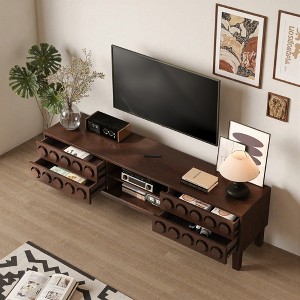 GDFStudio Newman Modern 70" Wood TV Stand with 4-Drawer and Shelf - 1 of 4