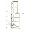 6 Tier Corner Shelf, 59.5" Tall Ladder Corner Storage Shelf, Narrow Corner Bookshelf,Freestanding Display Stand for Living Room Home Office - 3 of 4
