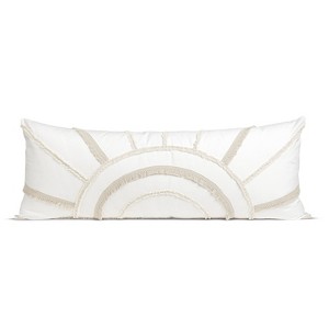 Sweet Jojo Designs Body Pillow Cover (Pillow Not Included) 54in.x20in. Tufted Sun Ivory Beige - 1 of 4