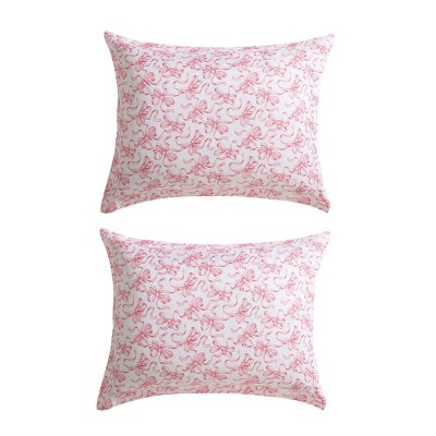 King Pink Polyester Ballet Bows Duvet Cover Set