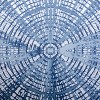 Tree Rings Shower Curtain Blue - Moda at Home: Polyester Microfiber, Machine Washable, Grommet Top Design - 2 of 3